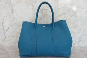 HERMES Garden Party PM Negonda Tote Bag Blue Izmir Stamp C (2018) - Picture 1 of 24