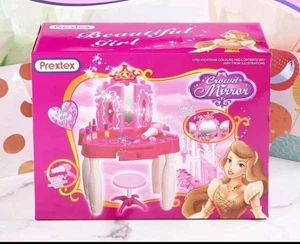 PREXTEX Mesa de Maquillaje Infantil con Espejo y Silla Princesa Juego Luces y Sonido - Imagen 1 de 5