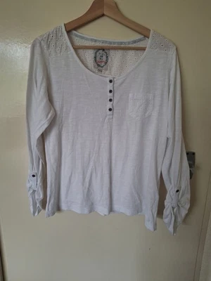 White Cotton blouse top size 14 Mantaray - Image 1 of 4