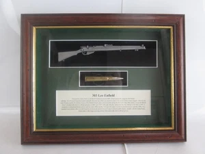 Handmade Wall Mounted .303 Lee Enfield Bullet & Rifle Miniature Framed Display - Picture 1 of 13