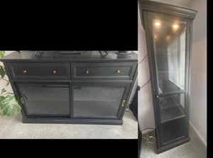 IKEA MALSJÖ Sideboard & Glass-door cabinet - Picture 1 of 5