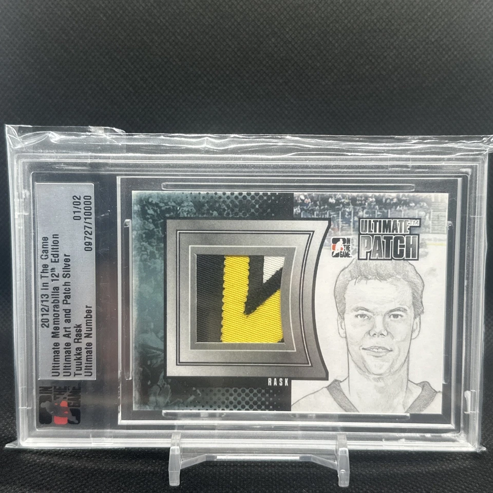 12/13 ITG ULTIMATE MEMORABILIA TUUKKA RASK ART AND PATCH SILVER 1/2!  - Image 1 of 1
