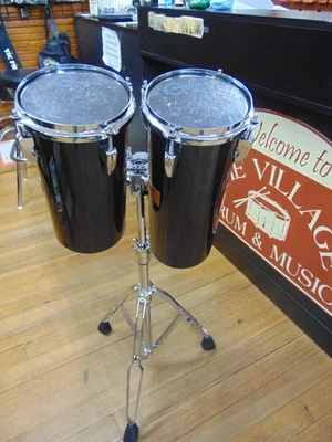 Conjunto de tambores Pearl 12" e 15" Deep Rocket Tom com suporte, 6" de diâmetro - Imagem 1 de 4