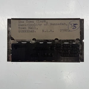 SELLO DE IMPRESIÓN DE COLECCIÓN Chatarra SHIRE EMPLEADO CARTA AYUNTAMIENTO NSW Gunnedah 2380 - Imagen 1 de 3