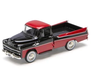 Denver Die-Cast Maßstab 1:48 1957 Dodge Sweptside Truck - schwarz/rot - Neu - Bild 1 von 4