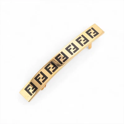 Fendi ZUCCa Hair Slide GP gold×black - Image 1 of 4