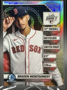 2024 Bowman Draft BRADEN MONTGOMERY Draft Night Refractor /250 - Picture 1 of 2