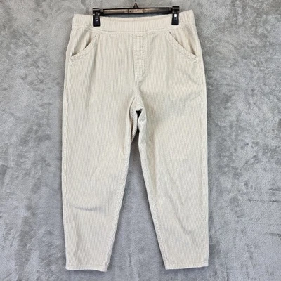 Pantalones de Pana Zara Para Hombre Medianos Beige Cintura Elástica Cónica Jogger Informales Foto 1 de 4