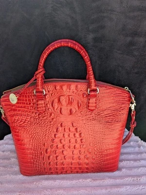 Maletín de mano Brahmin Duxbury rojo rico brillante Foto 1 de 4