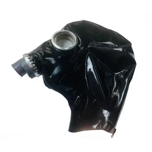LATEX Gummi GAS MASK 0.4mm Latex gas Hood GAS MASK Back Zip - Picture 1 of 5
