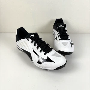 Mizuno Heist IQ Low 320501 Größe 11 schwarz/weiß Metallkappe Baseballschuh neu ohne Karton - Bild 1 von 9