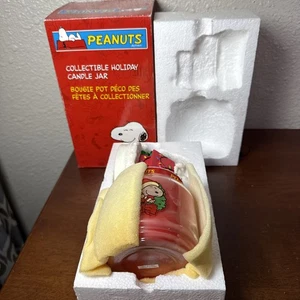Tarro de velas navideñas coleccionable Peanuts Snoopy de AVON 2004 nuevo en caja original - Imagen 1 de 20