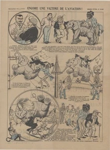 "NOCH EIN OPFER DER LUFTFAHRT" Bild von Epinal Nr. 3149 geflochten 31x41cm - Bild 1 von 1