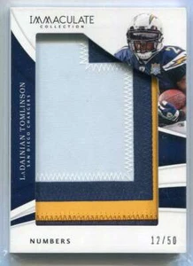 2018 Immaculate Collection Numbers 51 LaDainian Tomlinson Jumbo Patch 12/50 - Picture 1 of 2
