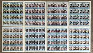 1971 AJMAN STATE ROYAL VISIT TO JAPAN FULL SET SHEETS 24 DECIMAL STAMPS CTO #29 - Picture 1 of 6