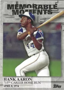 Hank Aaron 2017 Topps Topps Momentos Memorables #mm-46 Atlanta Braves - Imagen 1 de 1