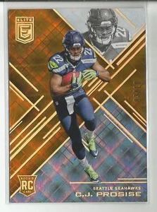 2016 Panini Elite #179 C.J. Prosise Orange Parallel Rookie Card RC #ed. 3 / 10 - Picture 1 of 1