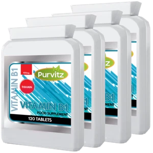 Tiamina 480 Tabletas 100% Vitamina B1 Tiamina Hecho En Reino Unido Purvitz - Imagen 1 de 1