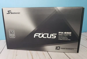 Seasonic FOCUS 650W ATX 80+ Platinum PX-650 SSR-650PX Full-Modular PSU - Picture 1 of 10