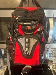 Swiss Gear 18 inch Backpack by Wenger Black RED Shock Absorbing Multi Pocket~ - Photo 1/13