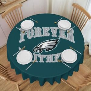 Forever Faithful Philadelphia Eagles Round Tablecloth Printed Tablecloth 60in