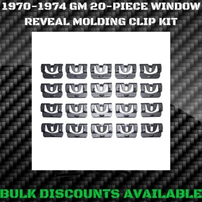 1970-1974 Monte Carlo Rear Glass Window Windshield Molding Trim Reveal Clips GM - Image 1 of 3