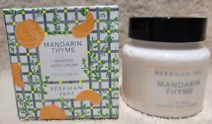 BEEKMAN 1802 Mandarin Thyme Whipped Body Cream 8 fl oz/236 ml New With Box - Picture 1 of 6