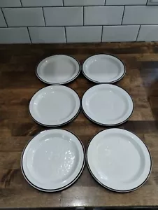 "Juego de 6 platos de postre laterales marrones Royal Doulton Ting 6,5"" Lambeth de colección" - Imagen 1 de 4