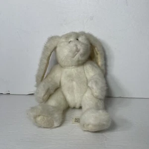 VTG Boyds Collection 1990 Jointed Bunny Plush White with Black Hair 10" Posable - Picture 1 of 7