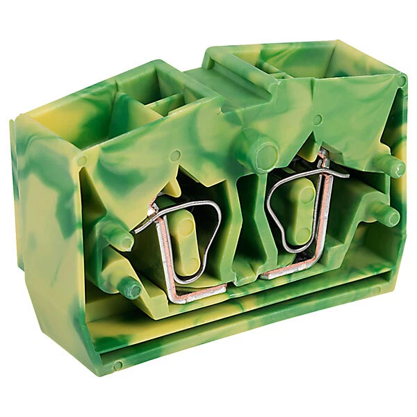 WAGO 264-337 4-Cndtr. Fixing Flange End Terminal Block Green-yellow - Image 1 of 1