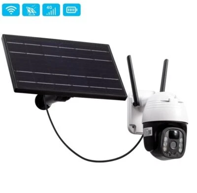 4G Solar Camera GSM Sim Card Battery Cctv Video Wifi Outdoor Wireless IP Camera - Image 1 of 4