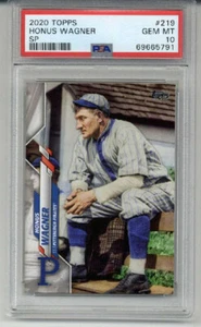 2020 TOPPS #219 HONUS WAGNER BASEBALL CARD PITTSBURGH PIRATES PSA 10 SP POP 14 - Picture 1 of 2