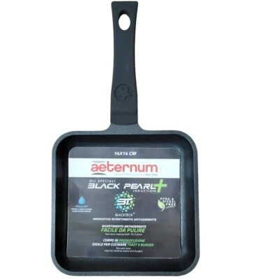 Aeternum Mini Bistecchiera antiaderente grill quadrata 14x14 black pearl - Rotex - Immagine 1 di 4