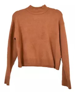 CALVIN KLEIN Women’s Mock Neck Sweater Orange/Copper Size SMALL - Picture 1 of 2