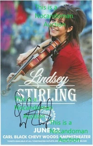 RARO PÓSTER DE CONCIERTO AUTOGRAFIADO DE LINDSEY STIRLING FIRMADO ENVÍO GRATUITO EE. UU. ESTERLINA - Imagen 1 de 5