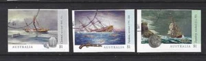 AUSTRALIA 2017 NAUFRAGIOS CONJUNTO DE 3 SELLOS AUTOADHESIVOS FOLLETO USADO FINO - Imagen 1 de 1