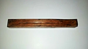 Vintage Primitive 12" Wood Candle Box with Decorative Brass Inserts and Flip Top - Picture 1 of 5