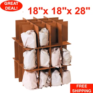 18"x 18"x 28" Dish Pack Partition Kit W/ 3 Sets Of Partitions & 2 Pads Shipping - Picture 1 of 24