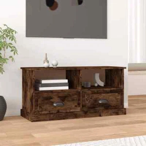 TV Cabinet Smoked Oak 93x35.5x45cm Wooden Cabinet Storage Rack Shelf Table - Picture 1 of 10