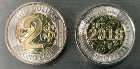 Zimbabwe - 2 Dollars Bond Coin 2018 / 2019 UNC Lemberg-Zp Cover