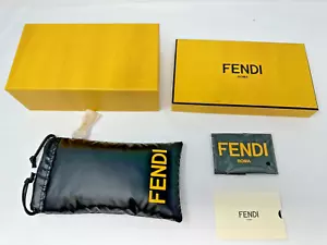 NEU echt Fendi Roma Sonnenbrille Brillenbox schwarz weiches Etui Stoff - Bild 1 von 6