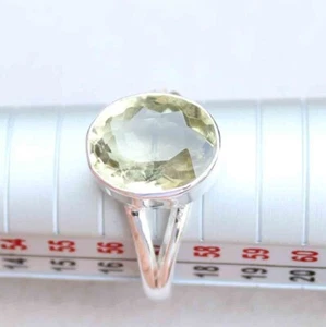 19.90 CT 925 Sterling Silver Natural Lemon Quartz Handmade Ring Sterling Silver - Picture 1 of 5
