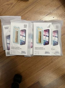 Lot Of 5 3pack iPhone 14 Pro Max Glass  Protector Auto Dust-Elimination Fit Tray - Picture 1 of 3