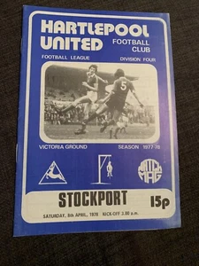 1978 Hartlepool United V Stockport Programme - Picture 1 of 3