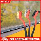 3pcs Wire Brush 7 inch Mini Micro Rust Paint Remover Scrubbing Brushes Red