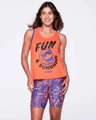Zumba Fun + Sunshine Tank - 橙色果酱 ~ XS S M L XL XXL ~ 免费送货! — 第 1/2 张图片
