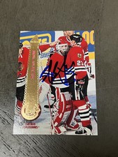 Ed Belfour Signed Autographed 1994-95 Pinnacle #42 Chicago Blackhawks NHL