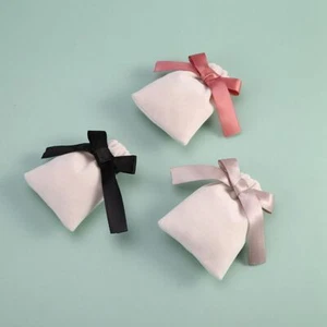 Jewelry Packaging Bag Drawstring Pouches Ribbon Flannel Pouches Storage Pouch - Picture 1 of 17