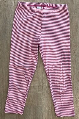 Leggings capri a rayas blancas rosa frambuesa Tea Collection algodón talla 12 niñas Foto 1 de 4