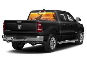 F-150 Silverado RAM Dodge Deer Nature Perforated Rear Window Truck all sizes - Picture 1 of 2